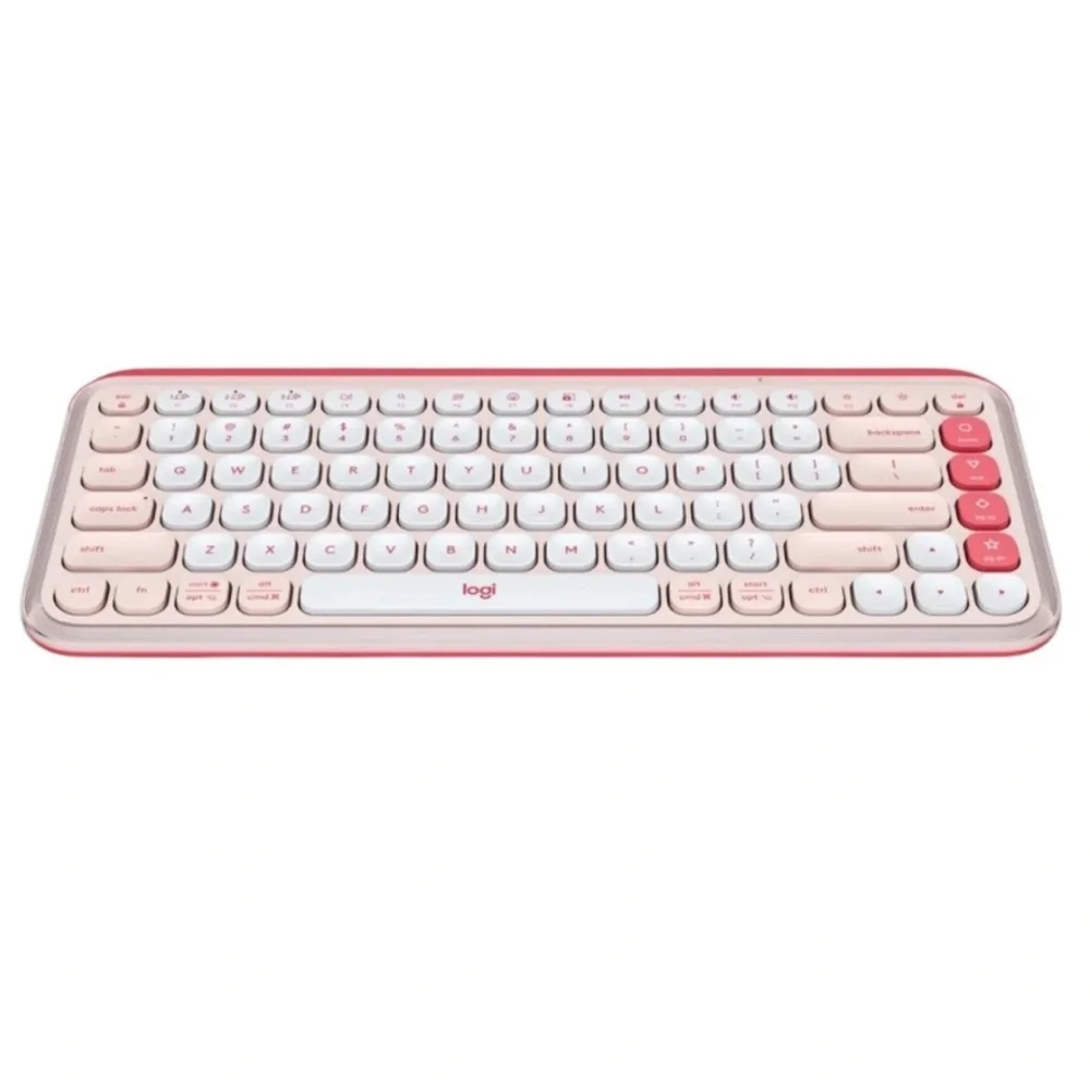 Logitech Pink POP Icon Keys Wireless Keyboard